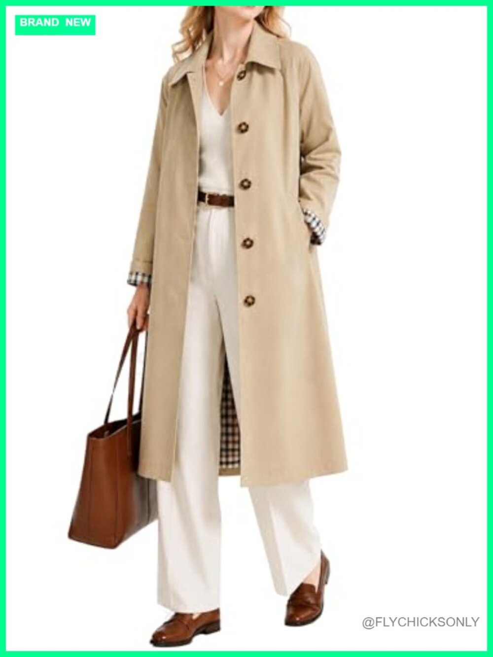 Orolay CHIIONE Women Trench Coat Single Breasted Classic Long Rain Coat